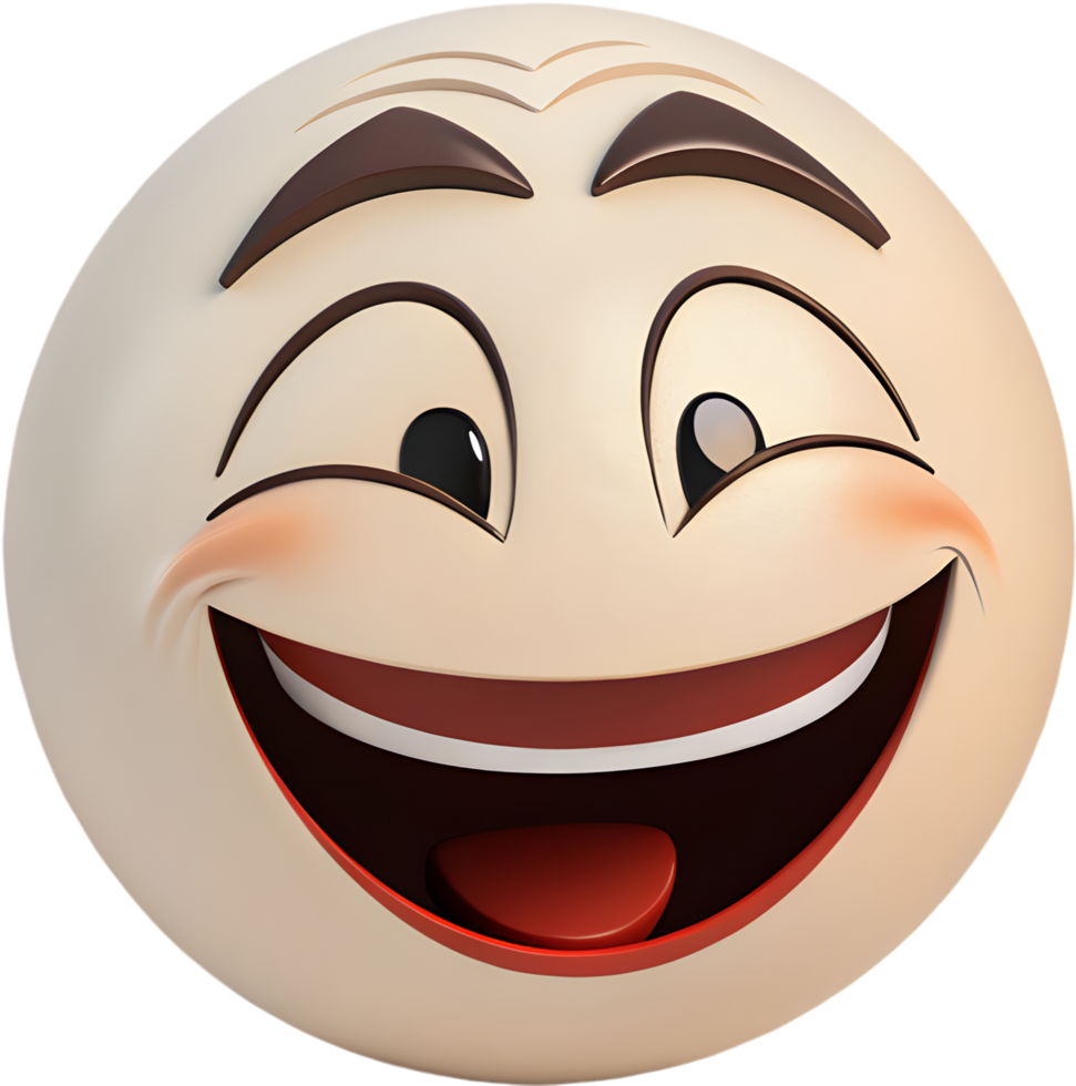 Cheerful and Goofy Cartoon Face Art. . png