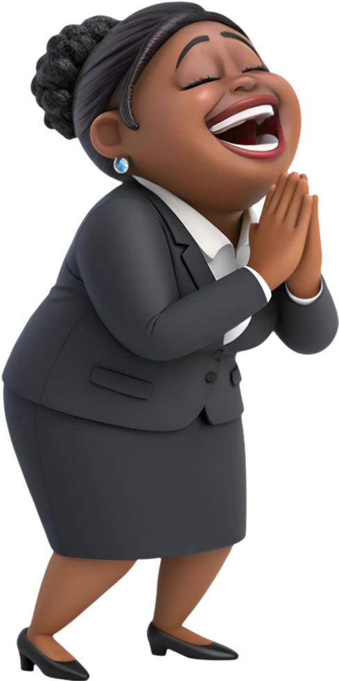 Corporate Female Worker Clipart in Office Pose for Business Use. . png