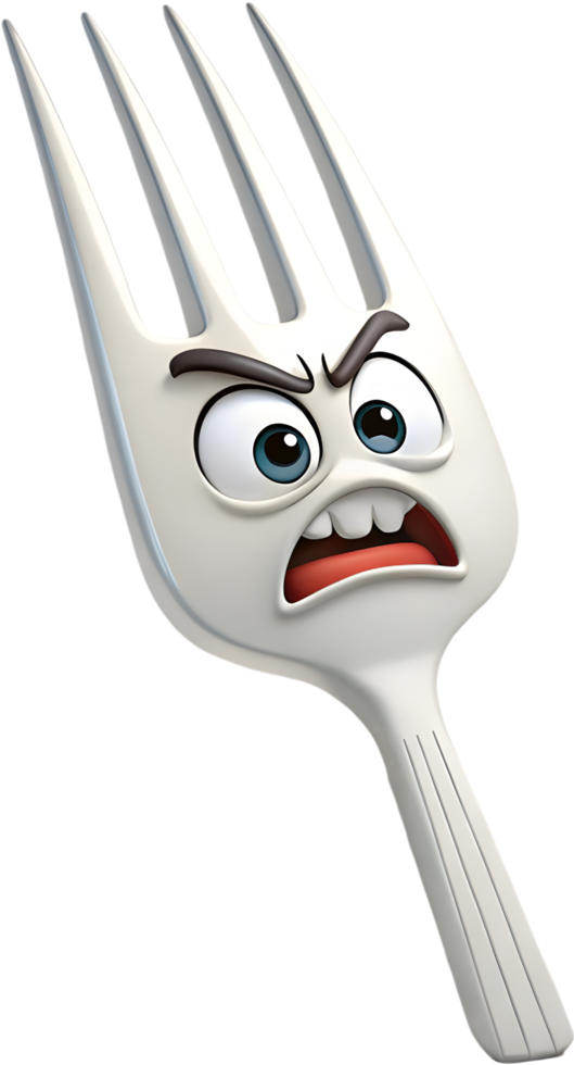 Fork Cartoon Clipart for Unique Food Designs. . png