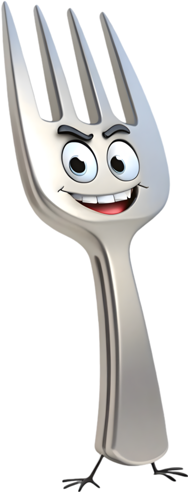 High-Quality Fork Cartoon Clipart for Creative Projects. . png