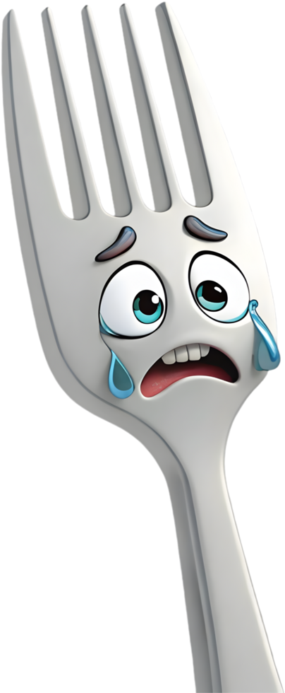 Funny Fork Cartoon Character Clipart for Your Collection. . png