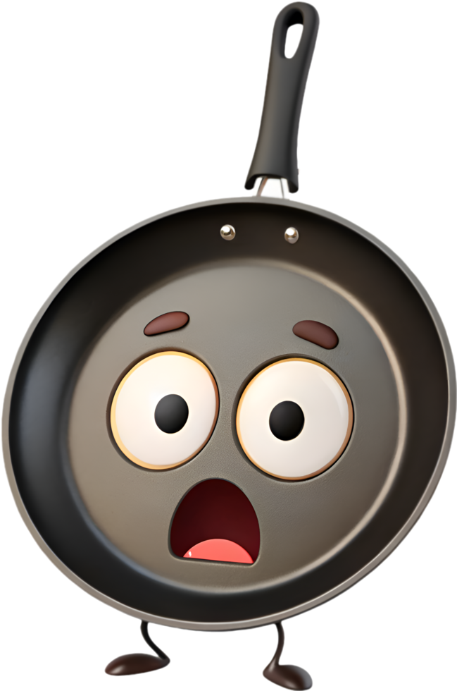 Fun Frying Pan Cartoon Clipart for Chefs and Cooks. . png