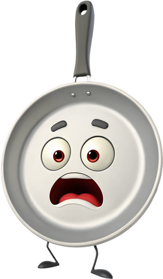 Animated Frying Pan Clipart for Cooking Artwork. . png