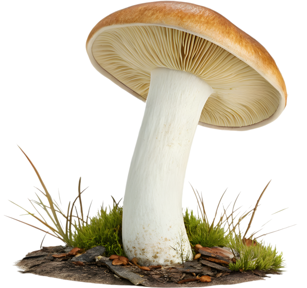 Abstract fungi illustration with vibrant textures in nature. . png