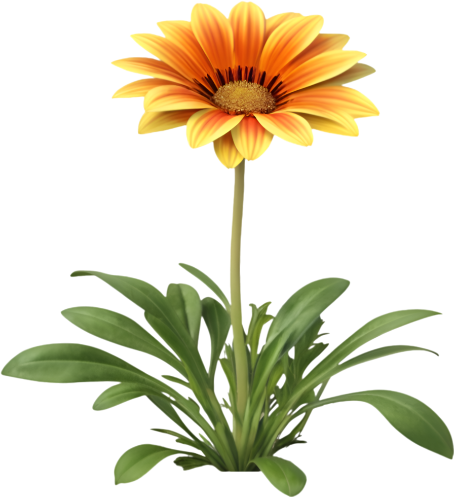 Gorgeous Gazania Flower Clipart with Vibrant and Bold Color Combinations. . png