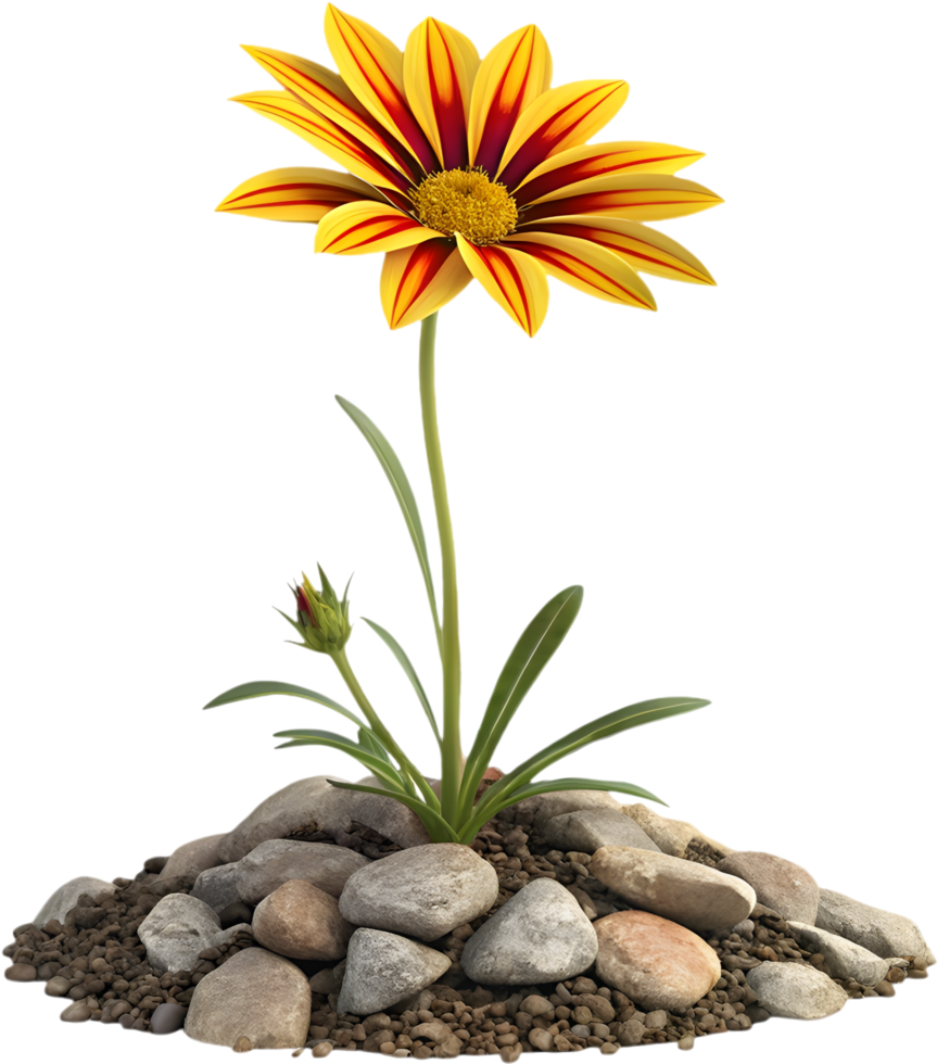 Colorful Gazania Flower Design Perfect for Summer Floral Projects. . png