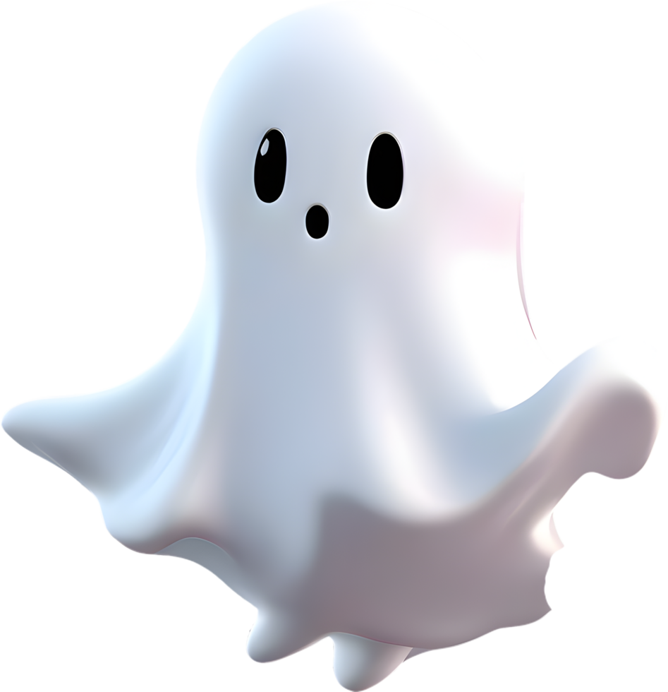 Friendly Ghost Character for Fun Clipart and Animation. . png