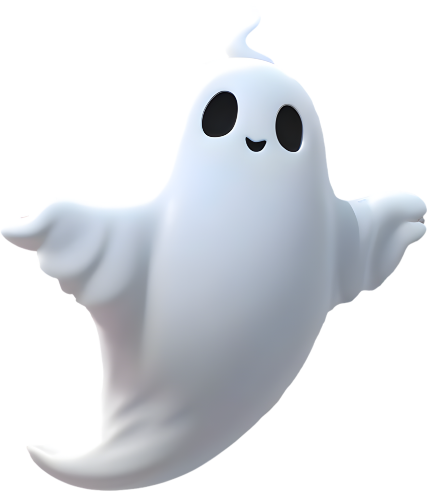 Playful Ghost Design for Cute Clipart and Art. . png