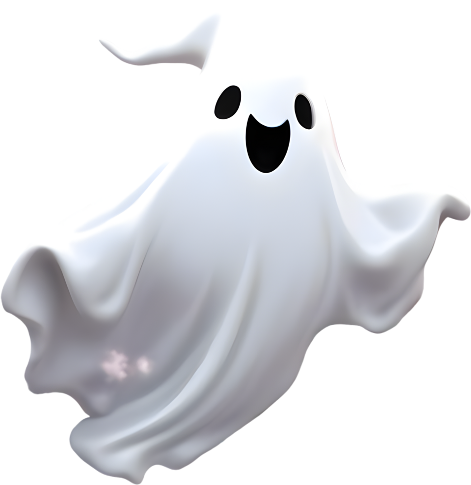 Cheerful Ghost Illustration for Fun Clipart Creations. . png