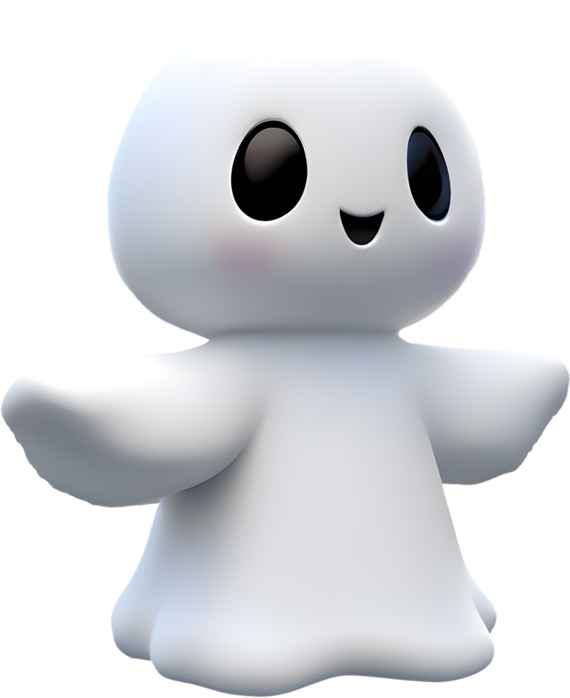 Playful Ghost Art for Cartoon and Clipart Design. . png
