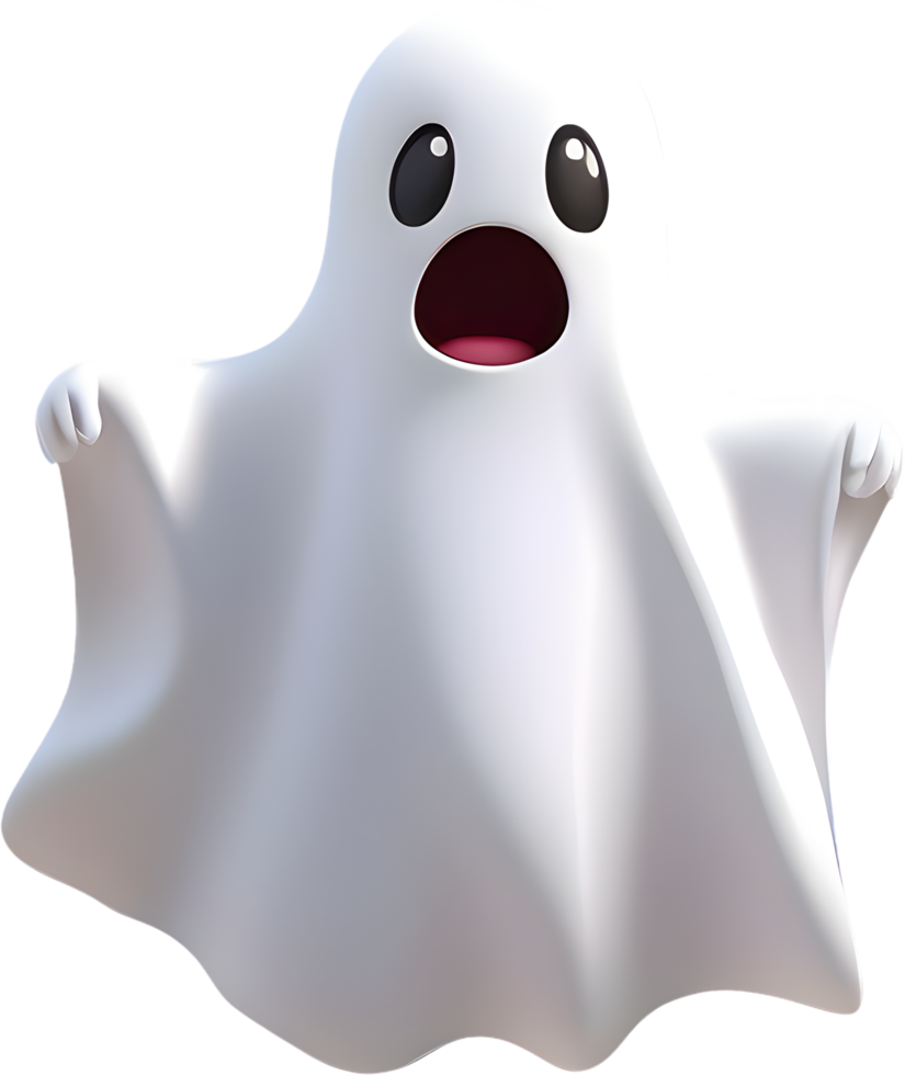 Cute Ghost Clipart with Fun and Playful Design. . png