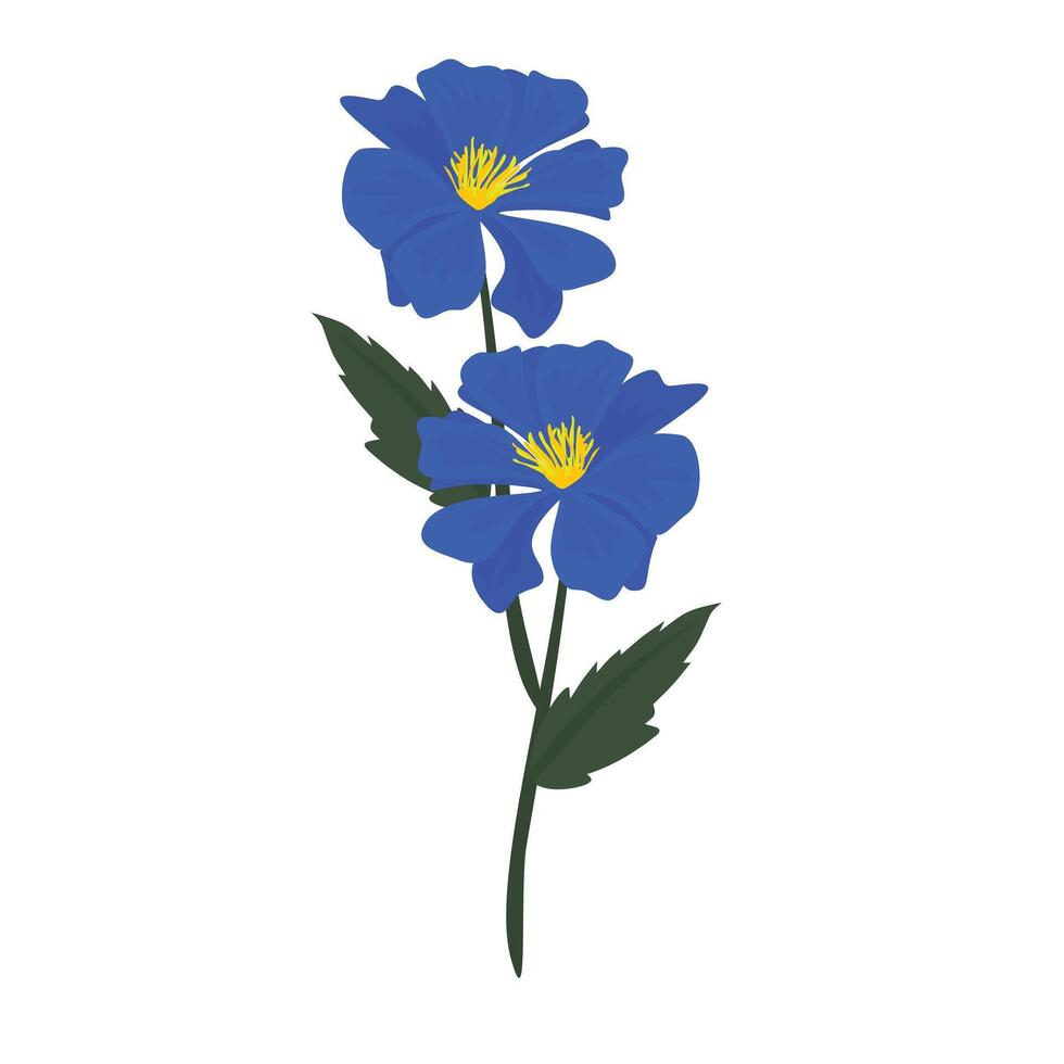 Exotic Blue Dendrobium Orchid Flowers in Full Bloom, Elegant Spring Beauty vector