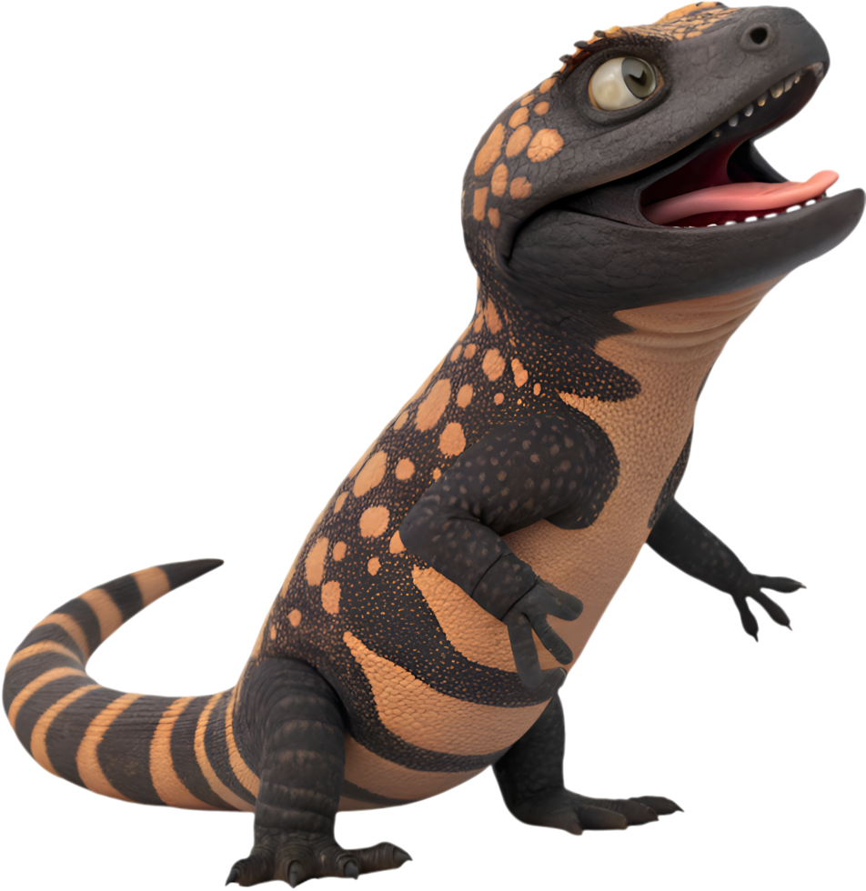 Bright and Detailed Gila Monster Clipart for Nature and Desert Creatures. . png