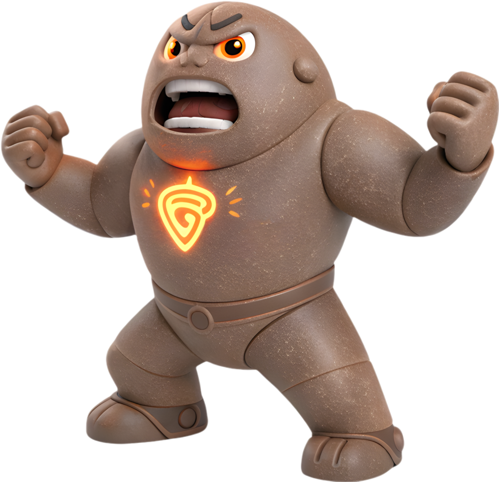 Mystical Golem rock animation fantasy character. . png