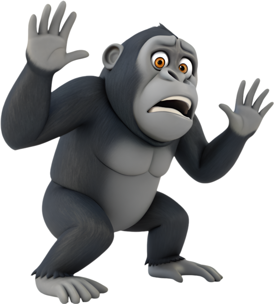 Vibrant Gorilla Clipart for Fun Art Projects. . png