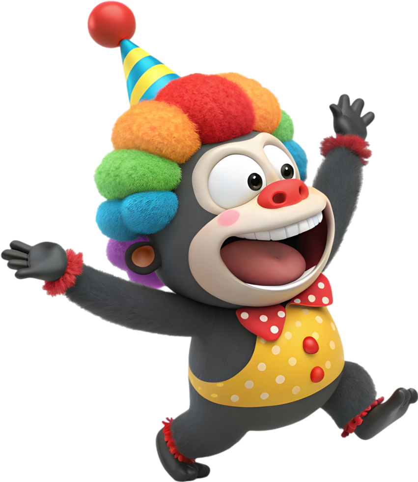 Strong and Playful Gorilla Clipart for Animations. . png