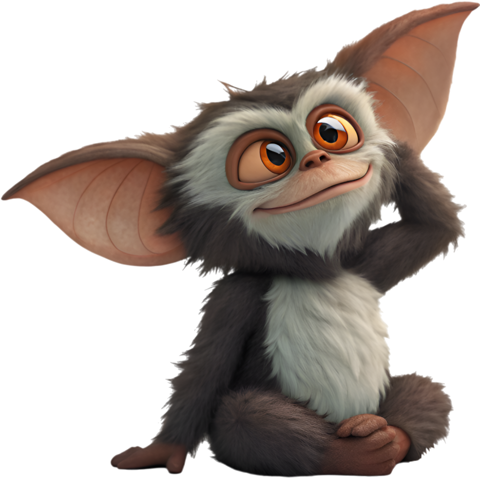 Animated Gremlin Cartoon with Wild Personality. . png
