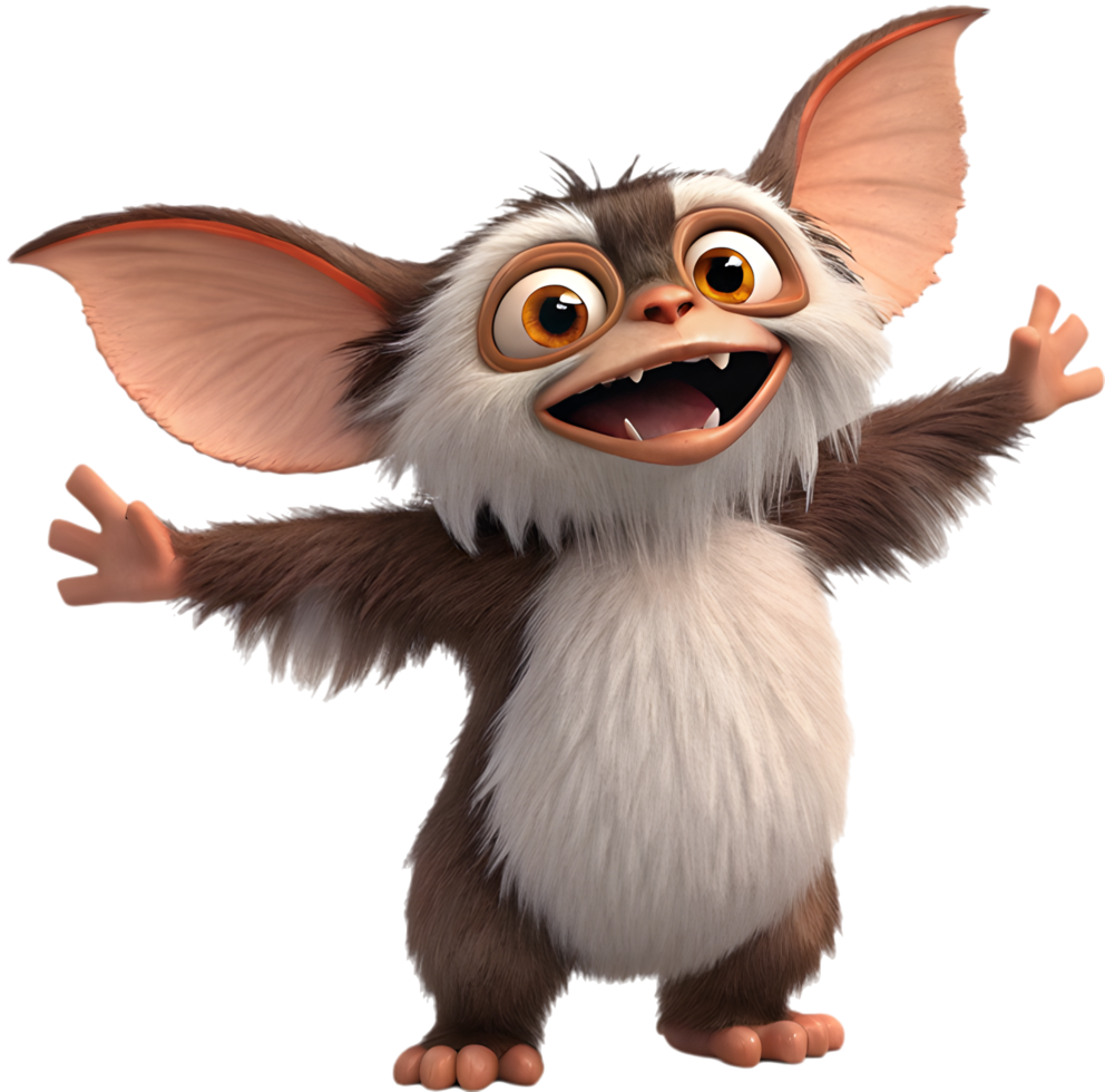 Legendary Cartoon Gremlin with Playful Mood. . png