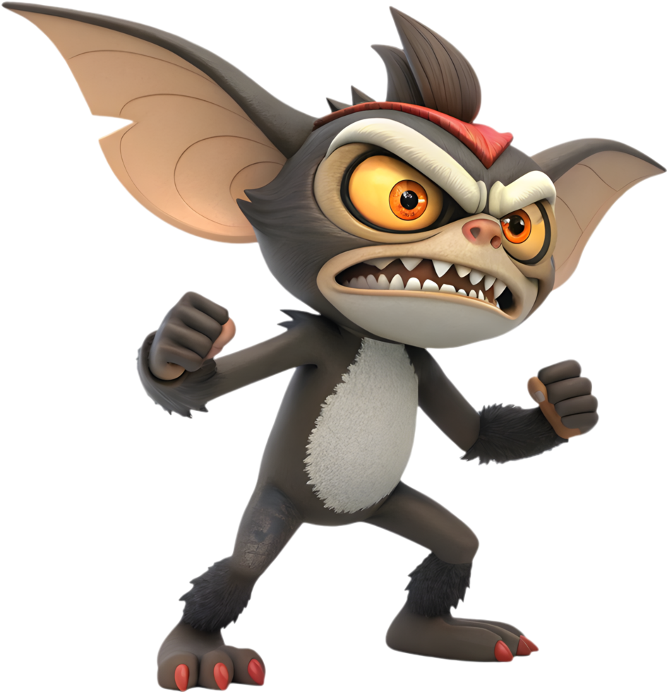 Wild Cartoon Gremlin with Legendary Charm. . png