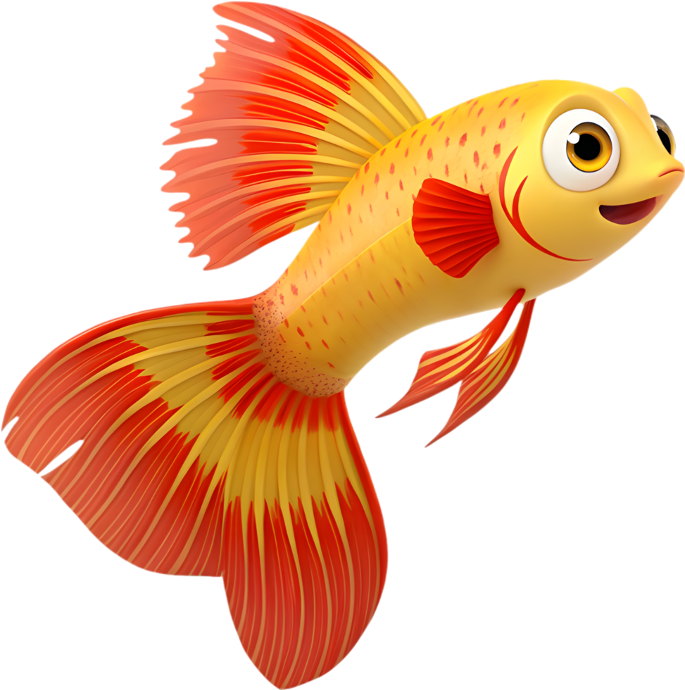 Elegant Guppy Fish Art Perfect for Digital and Print Designs. . png