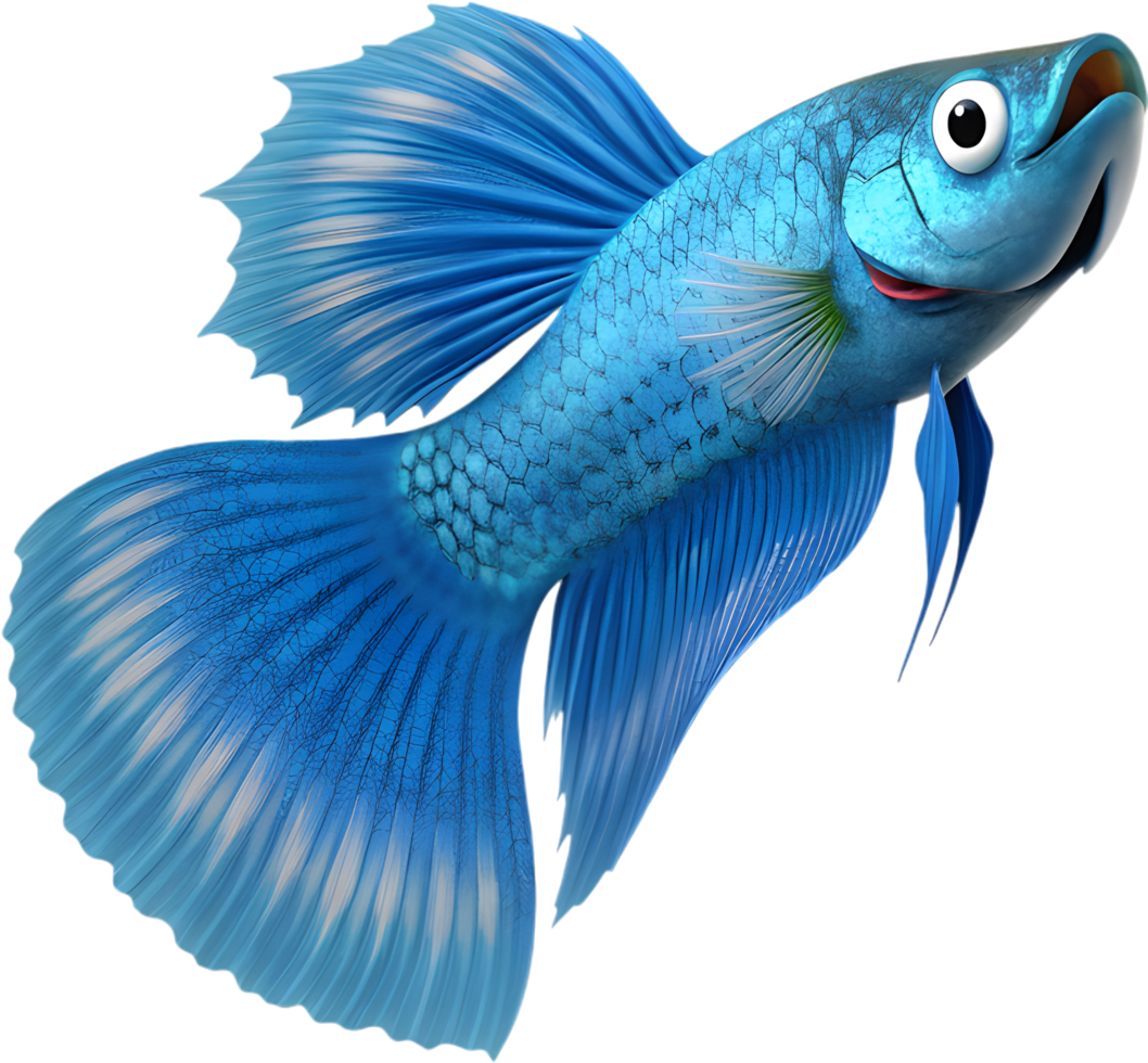 Freshwater Guppy Fish Art with Lively and Dynamic Pose. . png