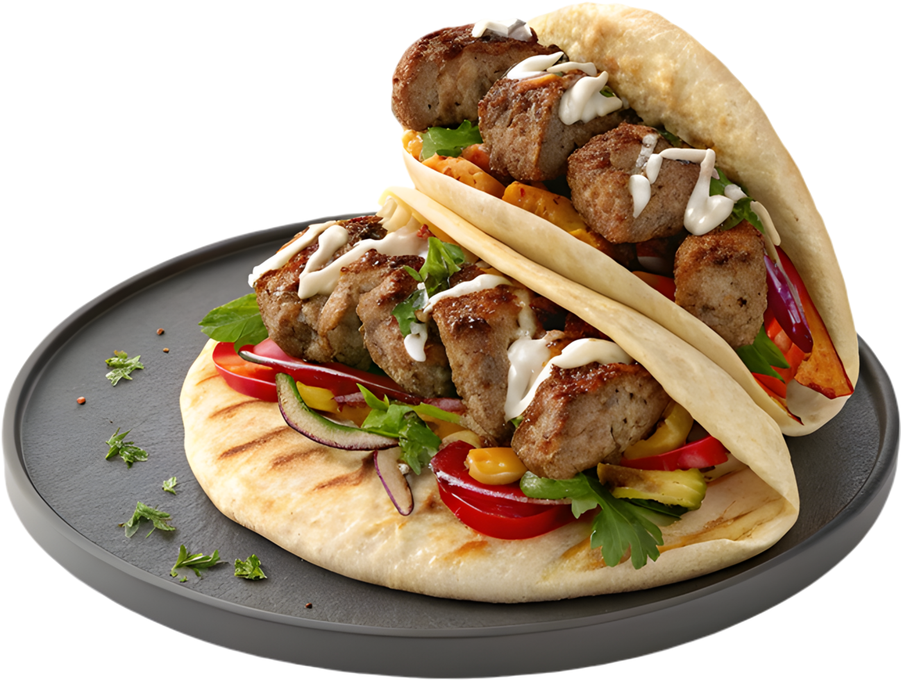 Mediterranean Gyros Food Authentic Greek Dish. . png