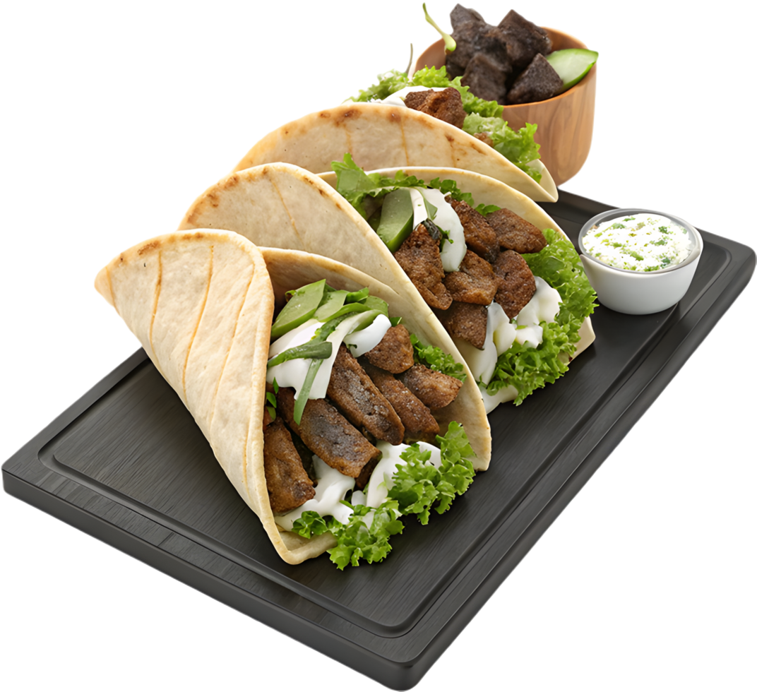 Fresh Healthy Gyros Pita Delicious Greek Meal. . png