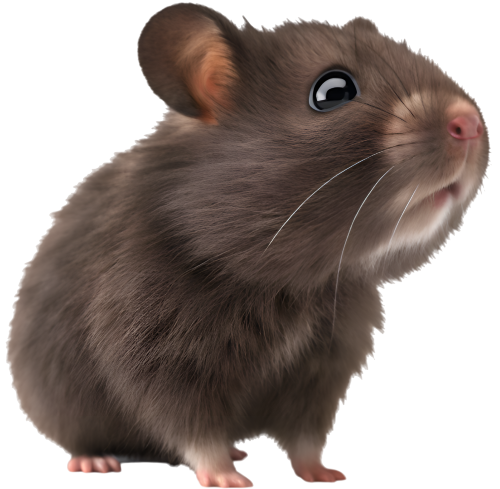 Playful tiny hamster full of life in a soft moment. . png
