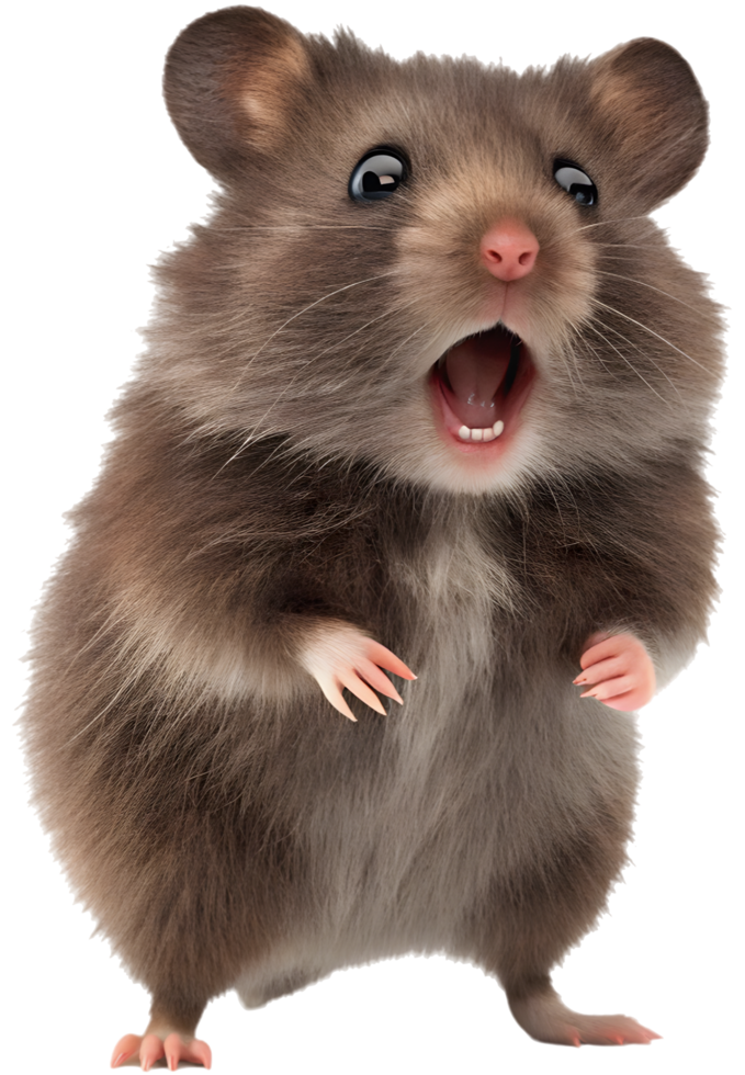 Adorable expressive hamster looking cute and perky. . png