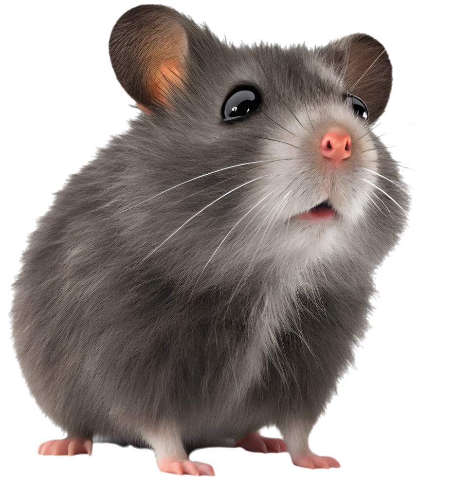 Cute happy hamster enjoying a delightful fluffy scene. . png