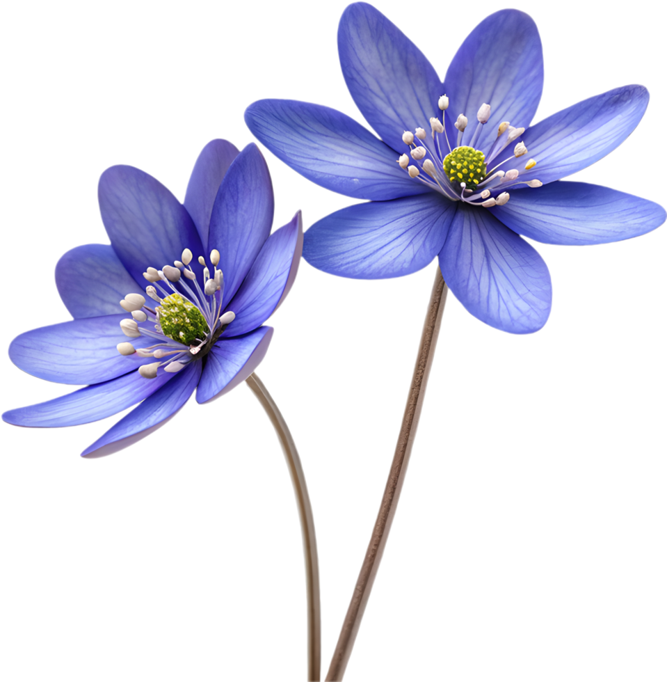 Aesthetic Wildflower Petals of Hepatica Americana Art. . png