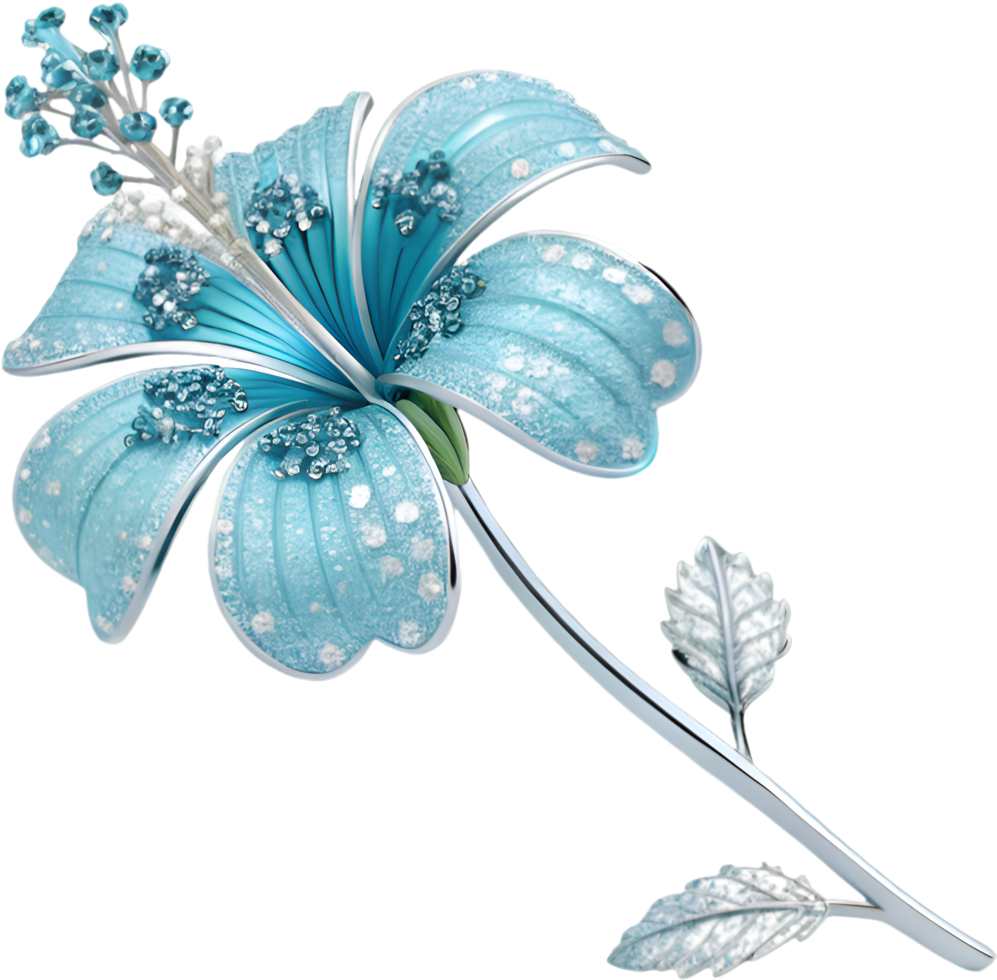 Beautifully Crafted Hibiscus Flower Gemstone Clipart. . png