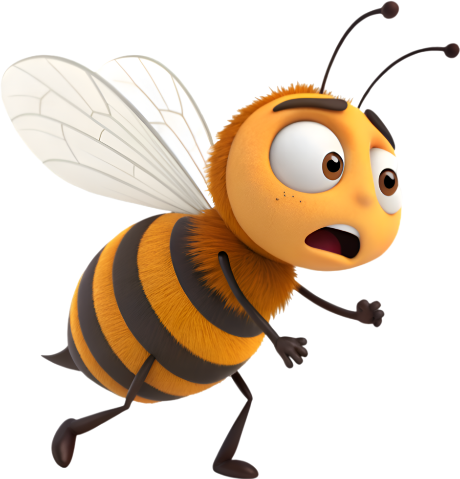 Delightful Bee Character with a Lively Attitude. . png