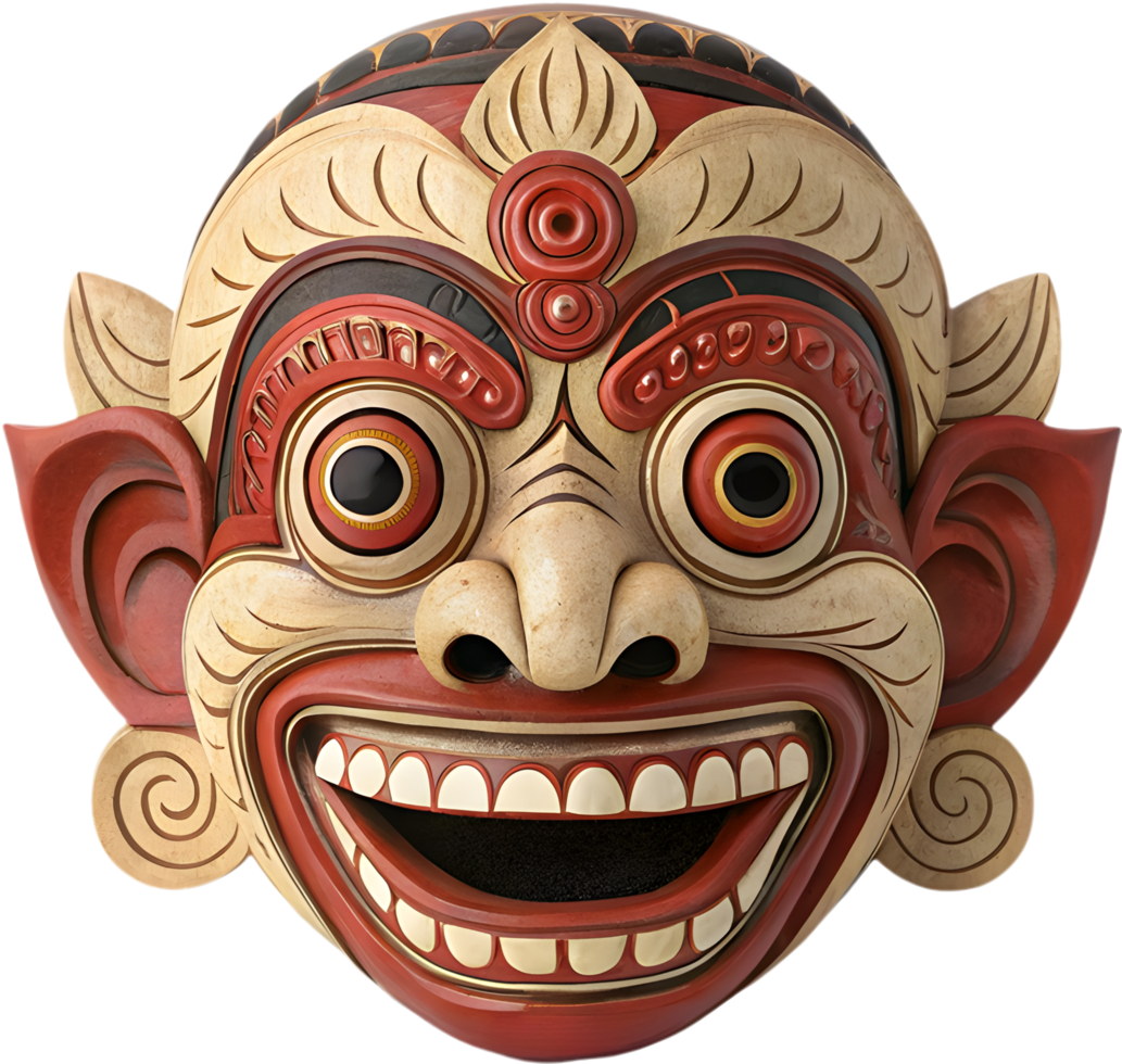 Intricately Designed Balinese Barong Mask for Home Decor . png