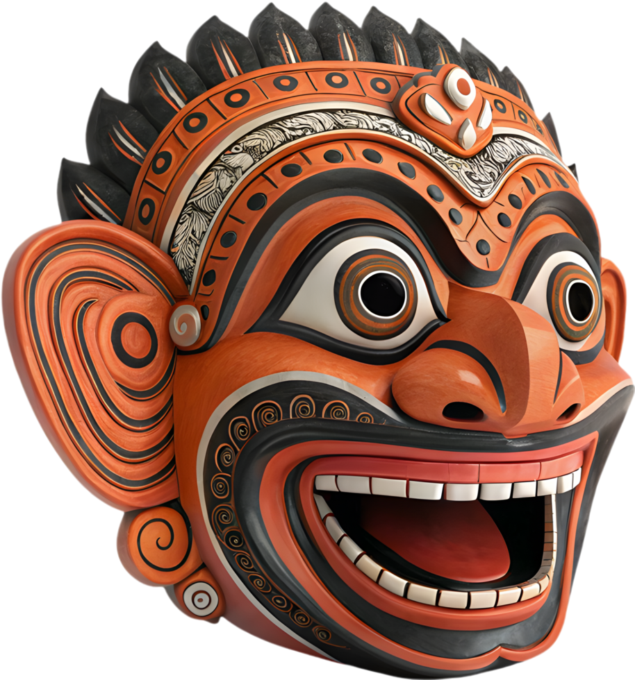 Traditional Wooden Mask of Barong Handcrafted Balinese Culture . png