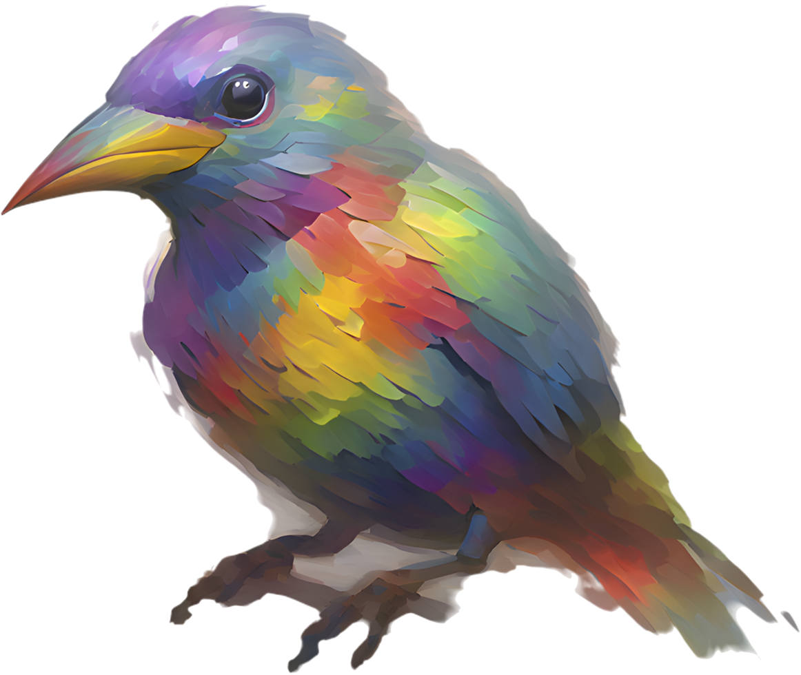 Stunning Impressionist Bird Art Clipart for Creative Projects. . png