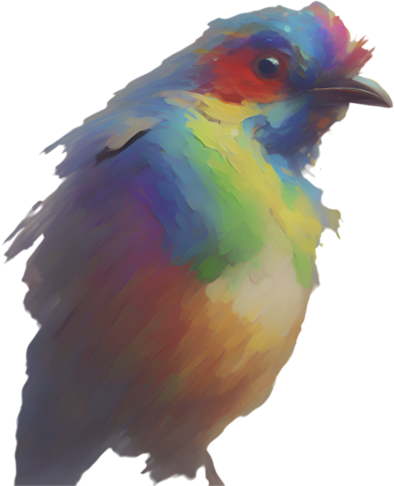 Stunning Abstract Bird Clipart with Impressionist Style. . png