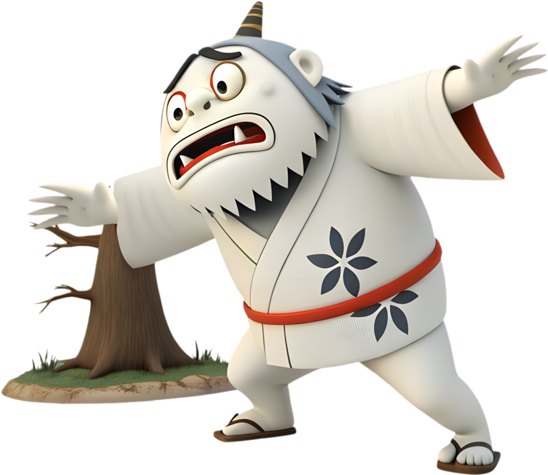 Modern Japanese Yokai Clipart for Supernatural Illustrations. . png