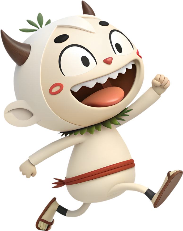 Elegant Japanese Yokai Cartoon Clipart for Your Artwork. . png