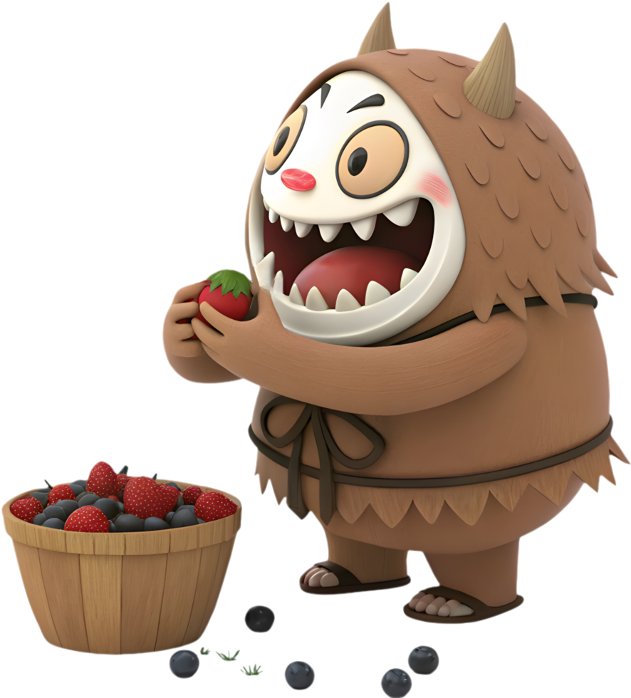 Spooky Japanese Yokai Monster Clipart for Graphic Work. . png