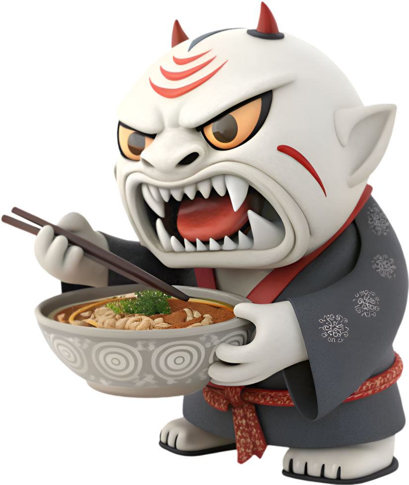 Japanese Mythology Inspired Yokai Creature Clipart for Designers. . png