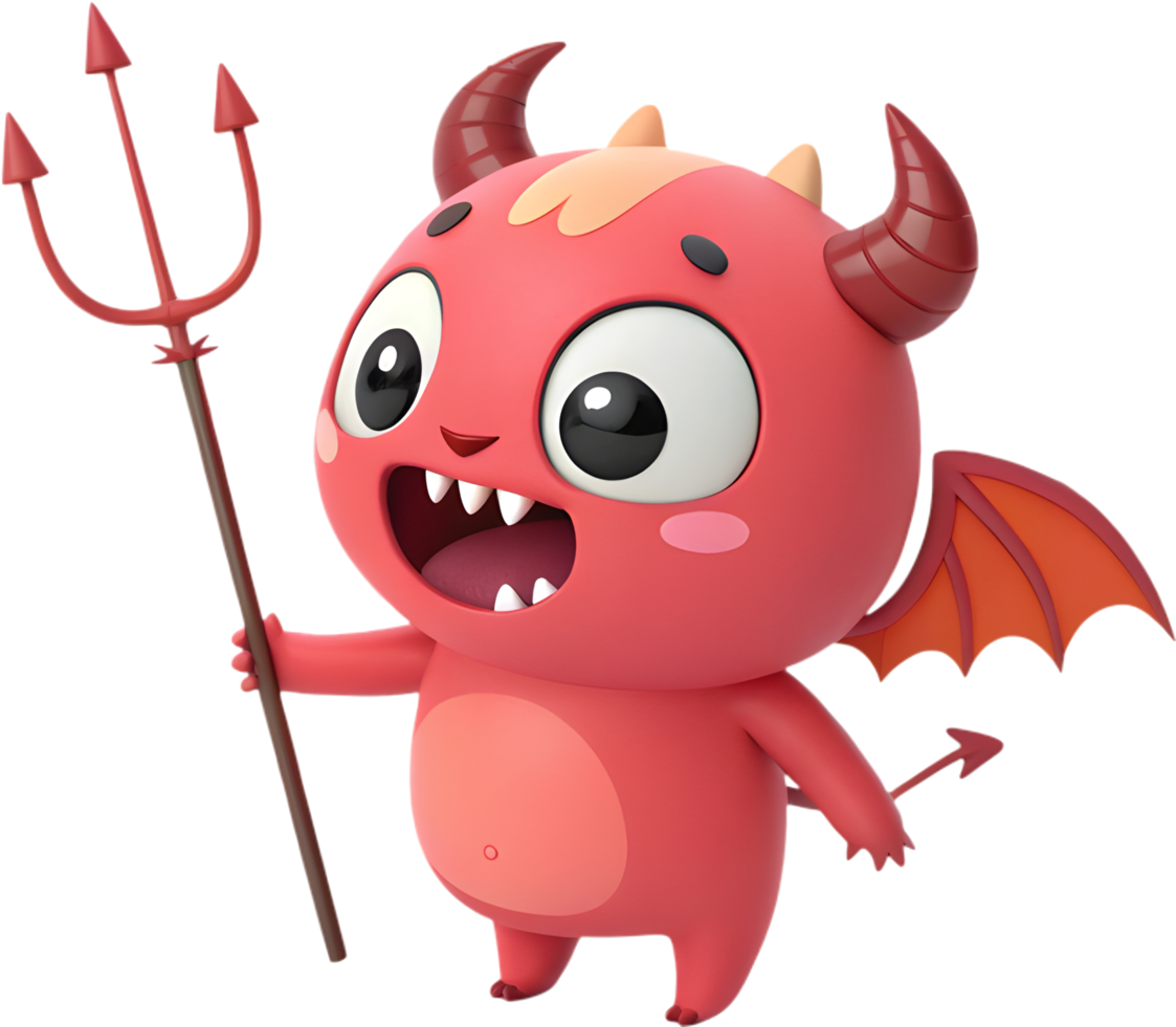 Charming Kawaii Devil Cartoon Character Design for Animation. . png