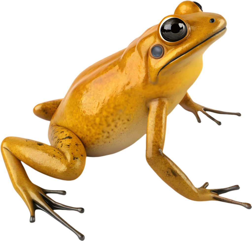 Playful Frog Cartoon Character with Joyful and Bright Colors. . png