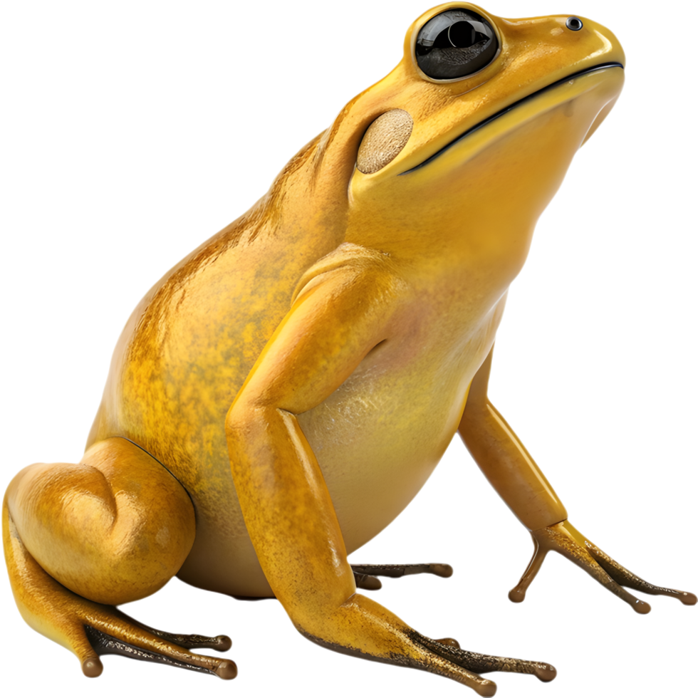 Cheerful Frog Cartoon with Playful Pose and Bright, Cute Colors. . png
