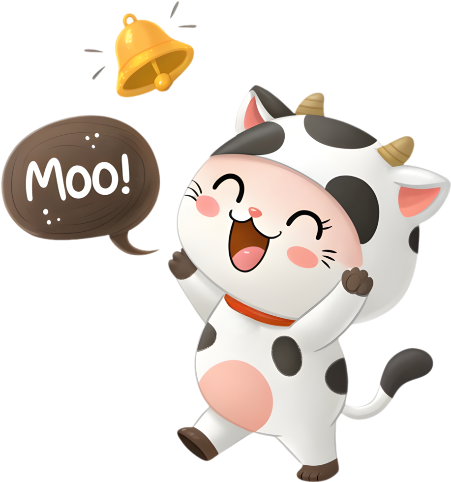 Fluffy Charming Kitten in Pastel Animal Outfit. . png