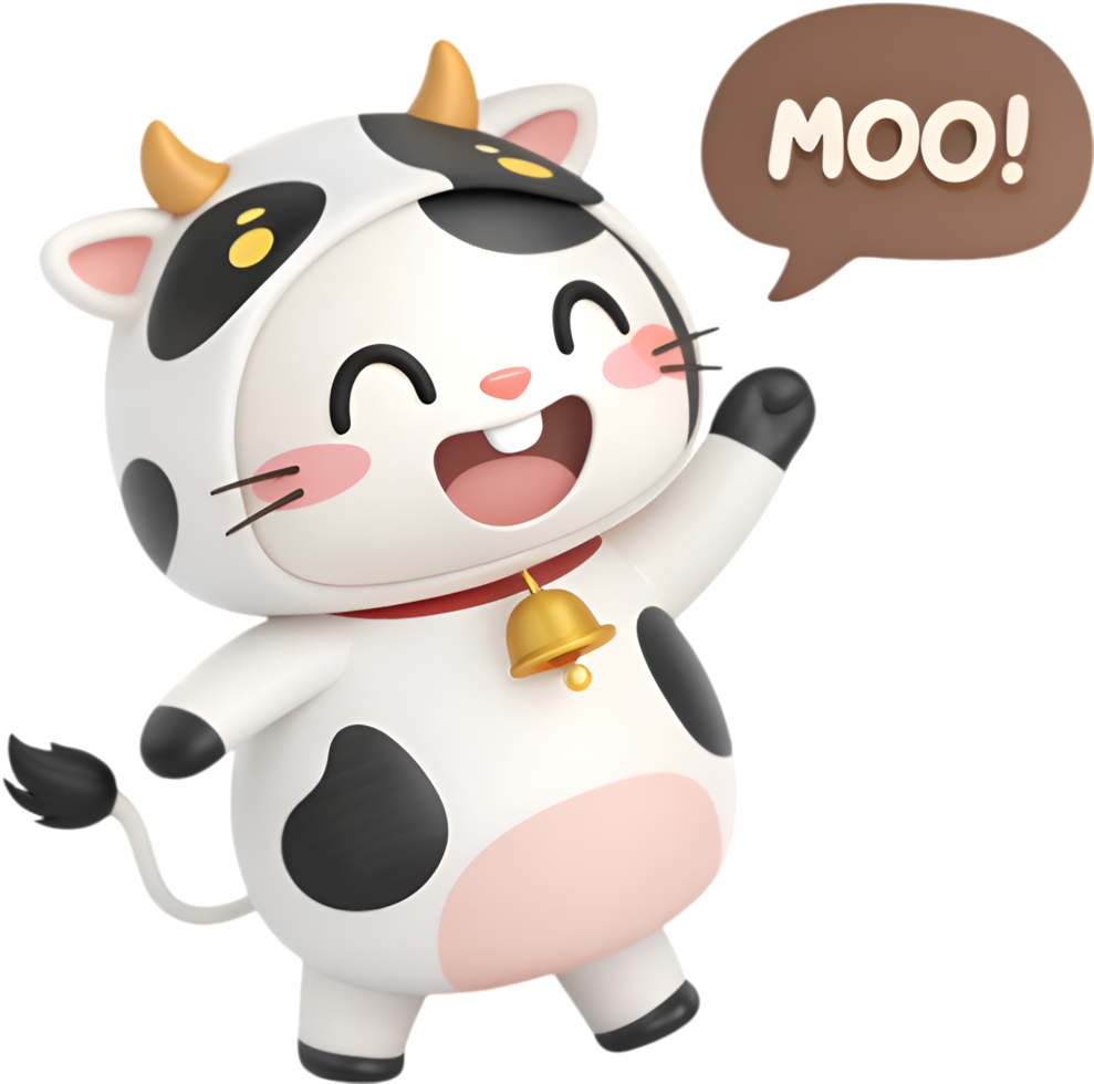 Funny Cute Cat Wearing a Dreamy Fantasy Look. . png