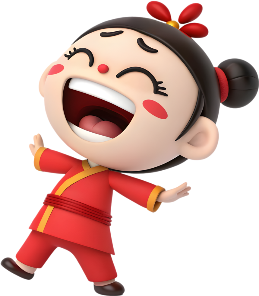 Kawaii little Nezha baby prince digital mythical charm. . png
