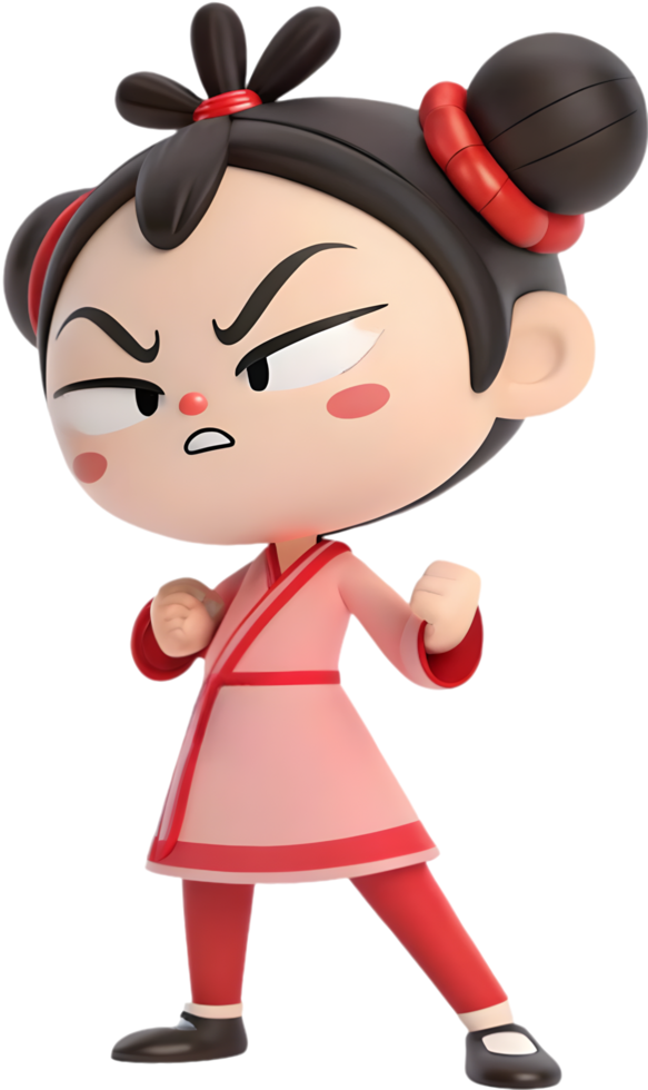 Digital fantasy Nezha kawaii prince joyful and cute clipart. . png