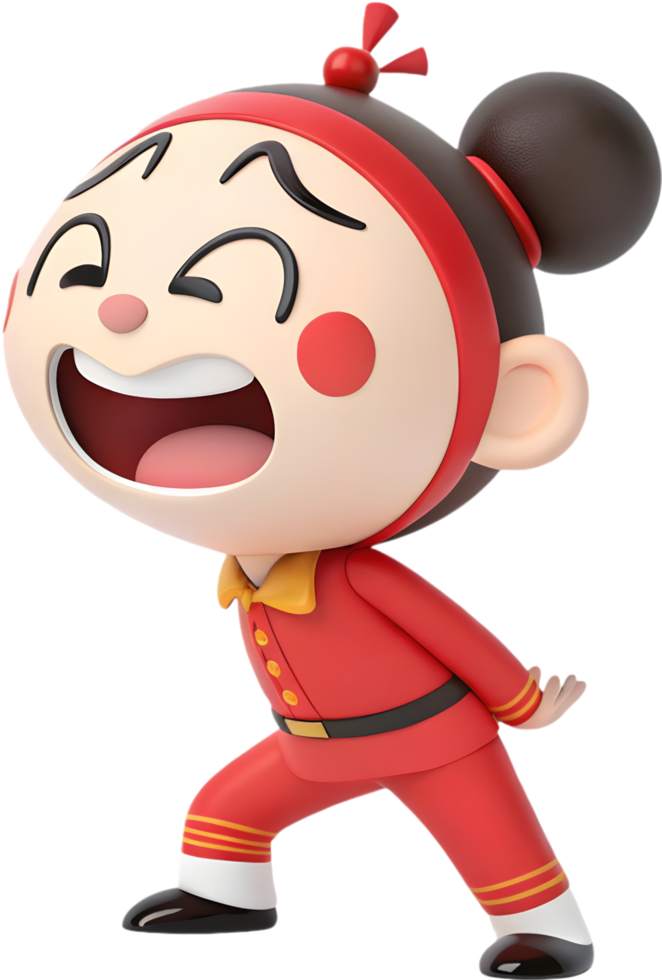 Adorable Nezha heroic stance joyful expression clipart. . png