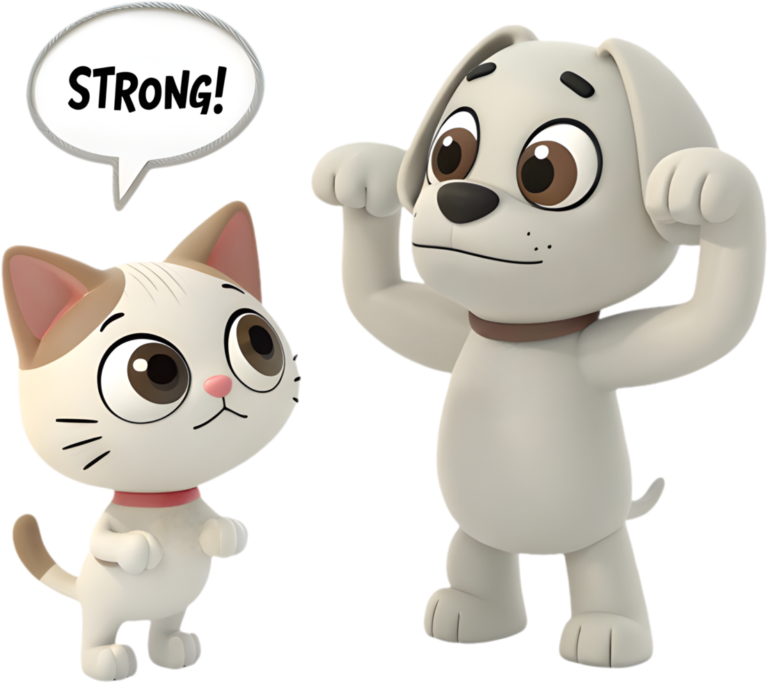 Playful Kitten and Puppy Fun Adorable Moment. . png